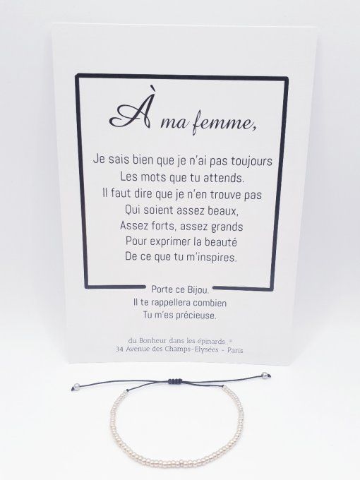 CARTE FAMILLE - FEMMES + UN BRACELET PERLES