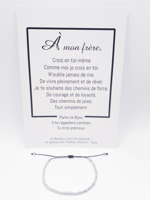 CARTE FAMILLE - HOMMES + BRACELET PERLES