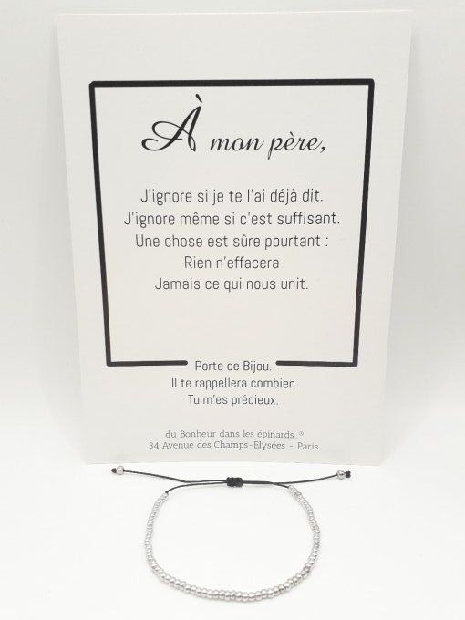 CARTE FAMILLE - HOMMES + UN BRACELET PERLES 