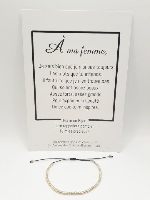 CARTE FAMILLE - FEMMES + UN BRACELET PERLES 