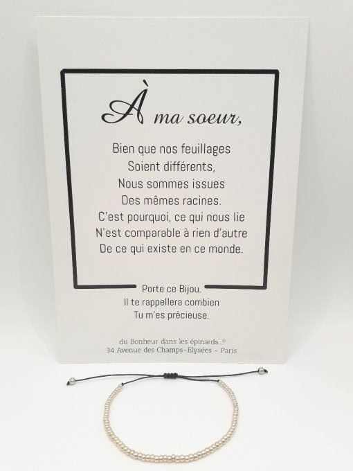 CARTE FAMILLE - FEMMES + UN BRACELET PERLES 