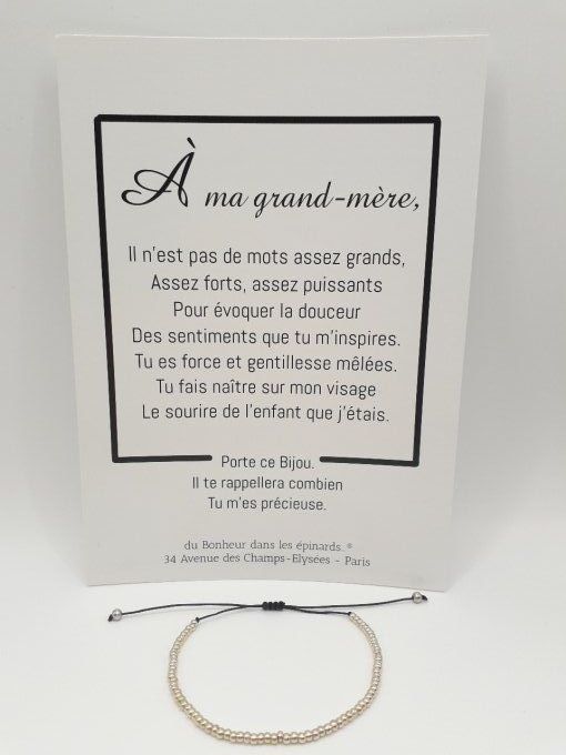 CARTE FAMILLE - FEMMES + UN BRACELET PERLES 