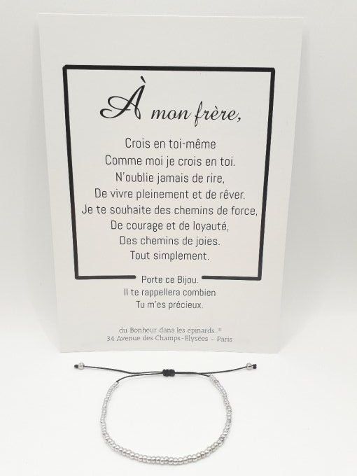 CARTE FAMILLE - HOMMES + UN BRACELET PERLES 