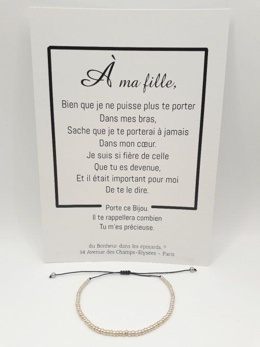 CARTE FAMILLE - FEMMES + UN BRACELET PERLES 